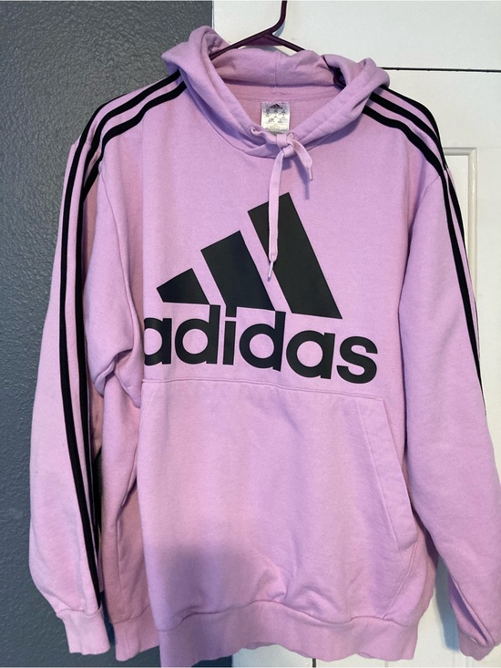 adidas Tops - adidas pinkish Lavender Pullover Hoodie with Black Logo